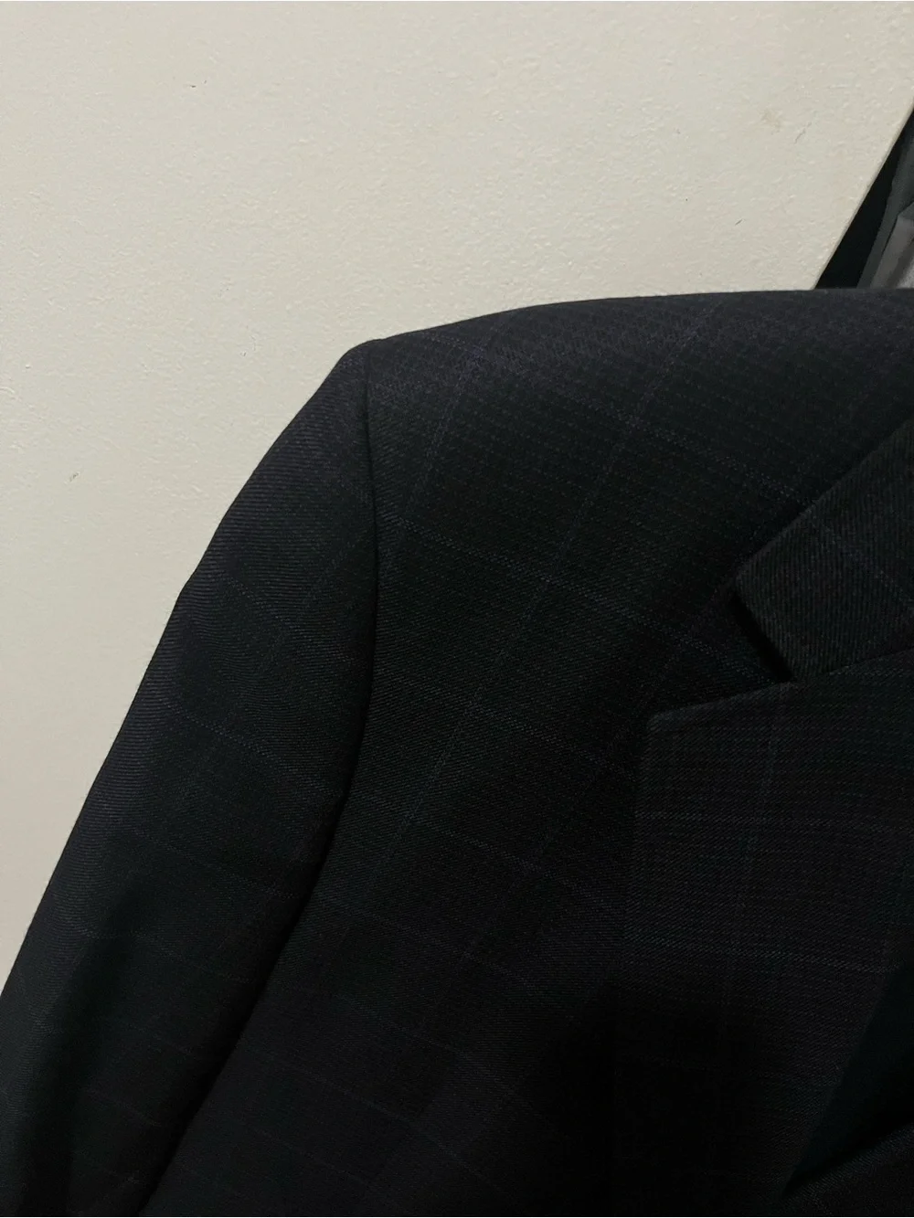 Canali Navy Windowpane Wool Silk Sport Coat